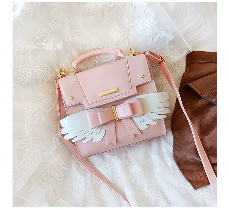 Prime Sister - Sweet Lolita Shoulder Bag Wings Bow Design High Capacity Bag - Image 7