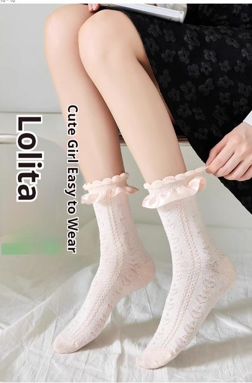 Sweet Lolita Socks Women's Multicolor JK Mid-Calf Socks - Image 18