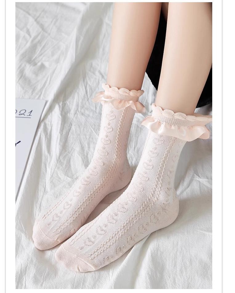 Sweet Lolita Socks Women's Multicolor JK Mid-Calf Socks - Image 19