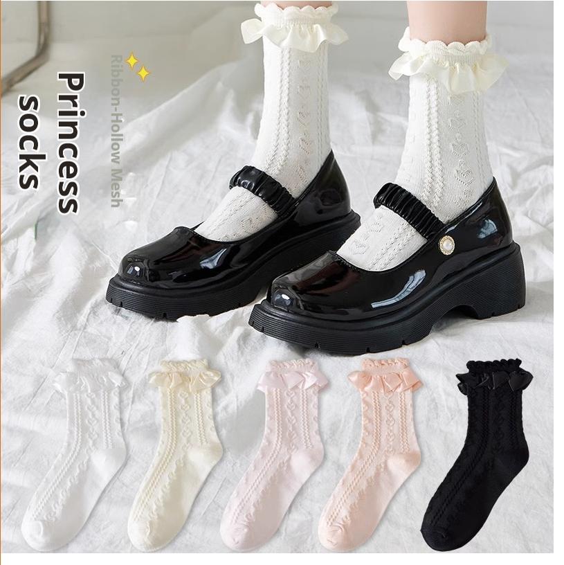 Sweet Lolita Socks Women's Multicolor JK Mid-Calf Socks - Image 5