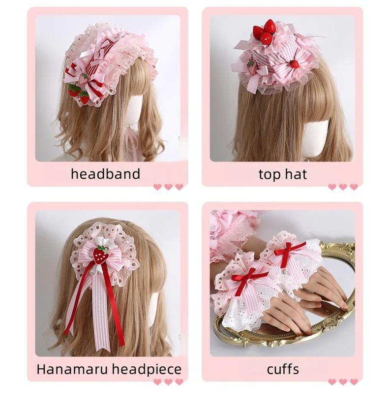 Xiaogui - Sweet Lolita Strawberry Head Accessory - Image 10