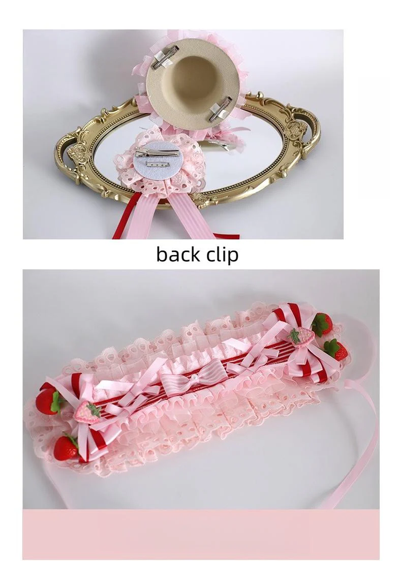 Xiaogui - Sweet Lolita Strawberry Head Accessory - Image 11