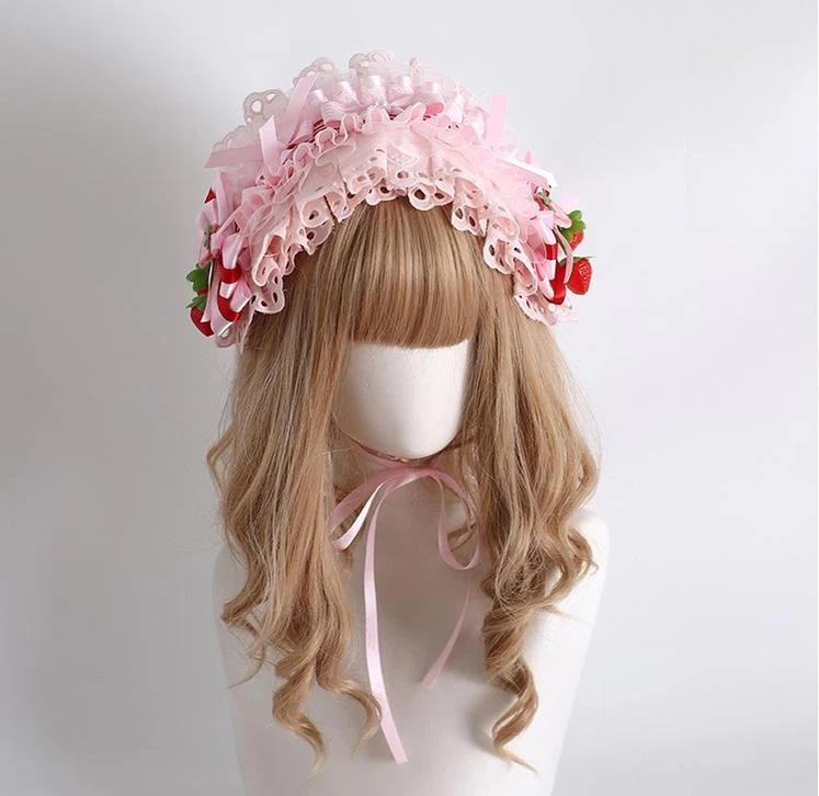 Xiaogui - Sweet Lolita Strawberry Head Accessory - Image 2