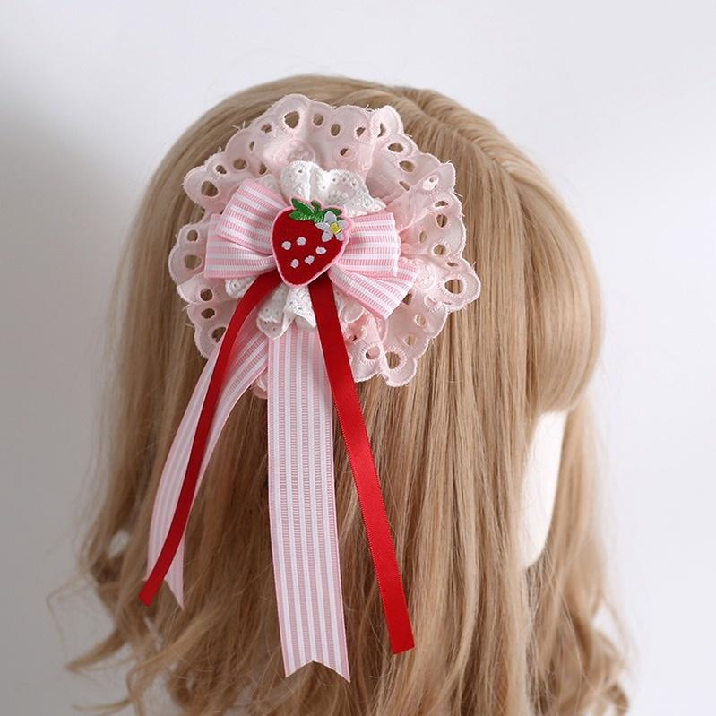 Xiaogui - Sweet Lolita Strawberry Head Accessory - Image 3