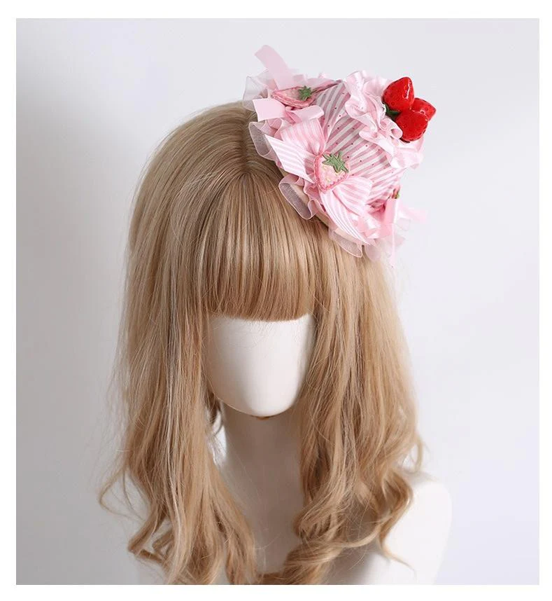 Xiaogui - Sweet Lolita Strawberry Head Accessory - Image 6