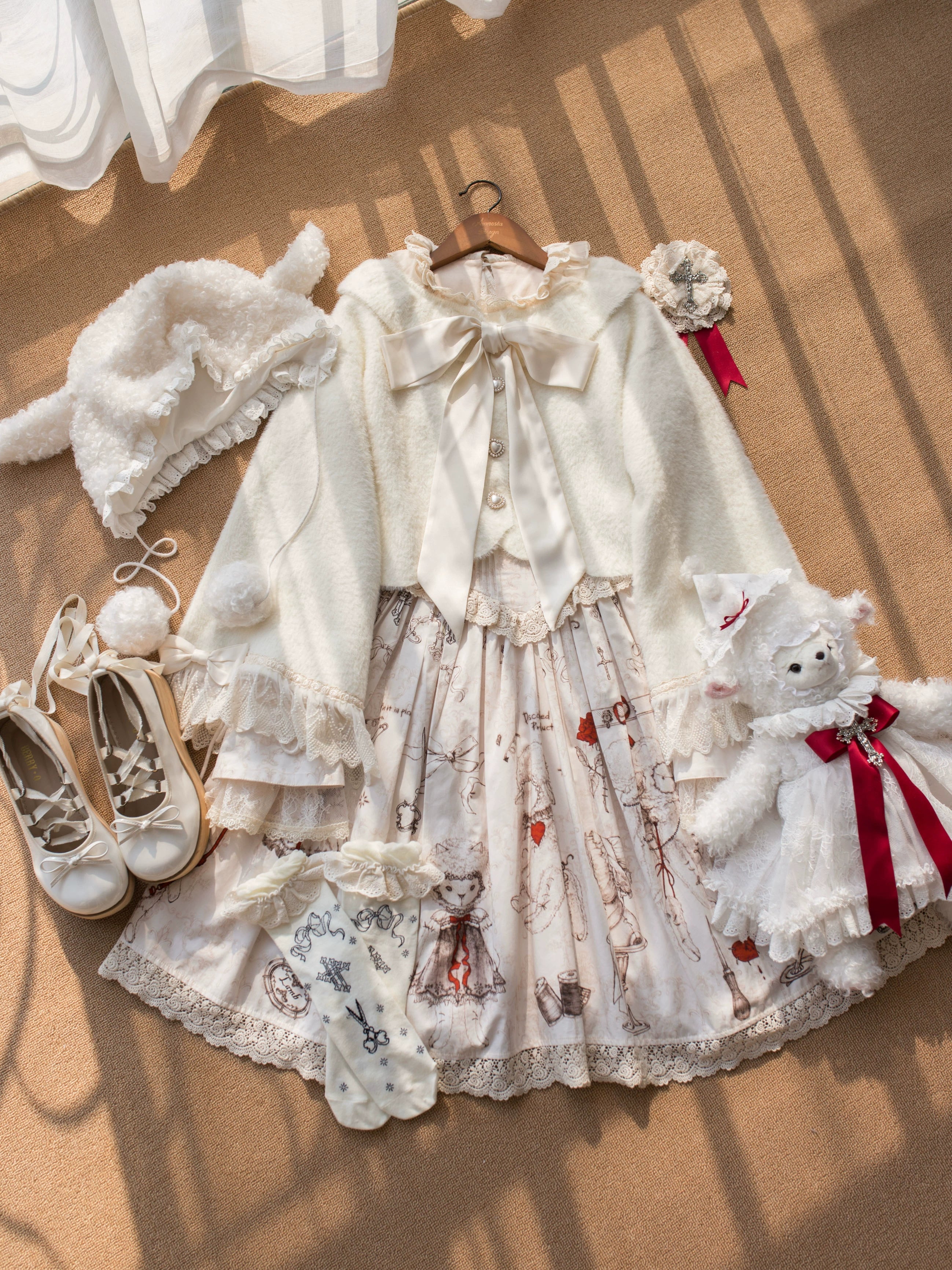 Qian's Letter - Sweet Lolita Sweater Winter Cardigan - Image 14