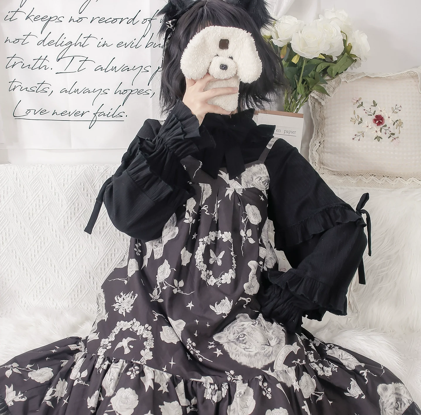 First Snow - Sweet Lolita Sweater Winter Puff Sleeve Knitting Innerwear - Image 19
