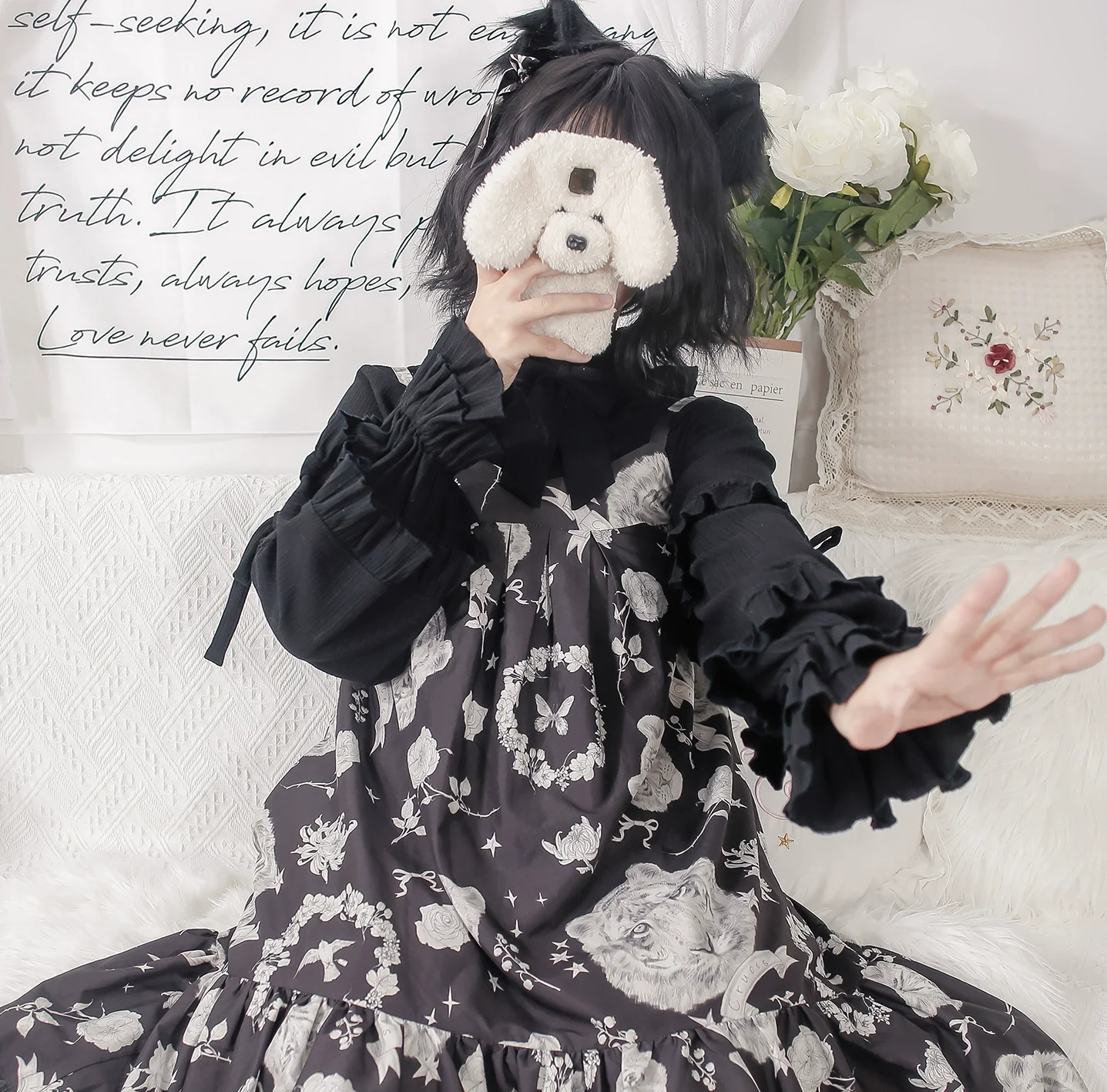 First Snow - Sweet Lolita Sweater Winter Puff Sleeve Knitting Innerwear - Image 20