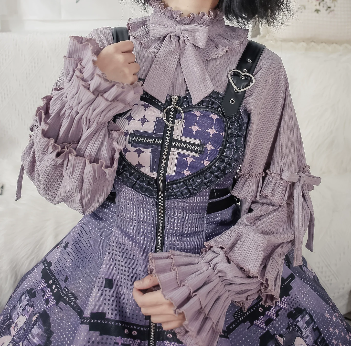 First Snow - Sweet Lolita Sweater Winter Puff Sleeve Knitting Innerwear - Image 23