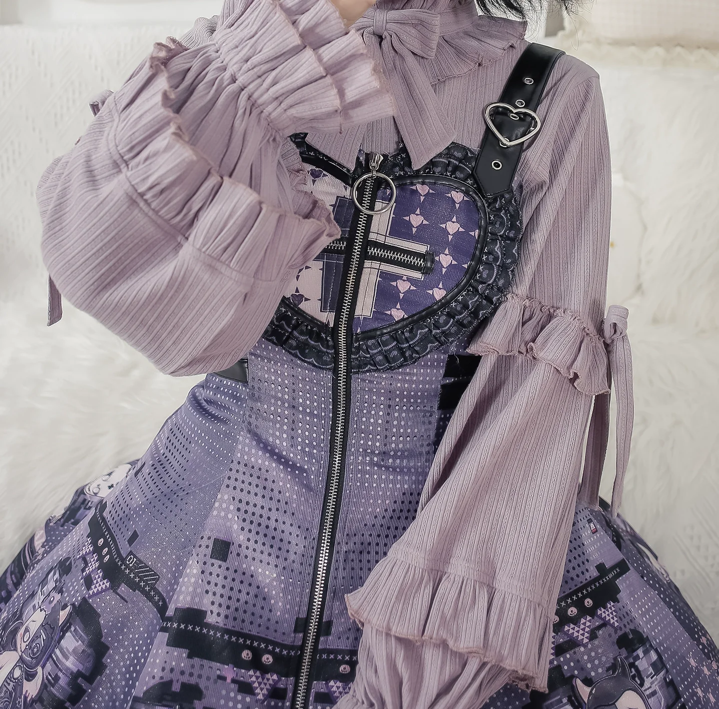First Snow - Sweet Lolita Sweater Winter Puff Sleeve Knitting Innerwear - Image 24