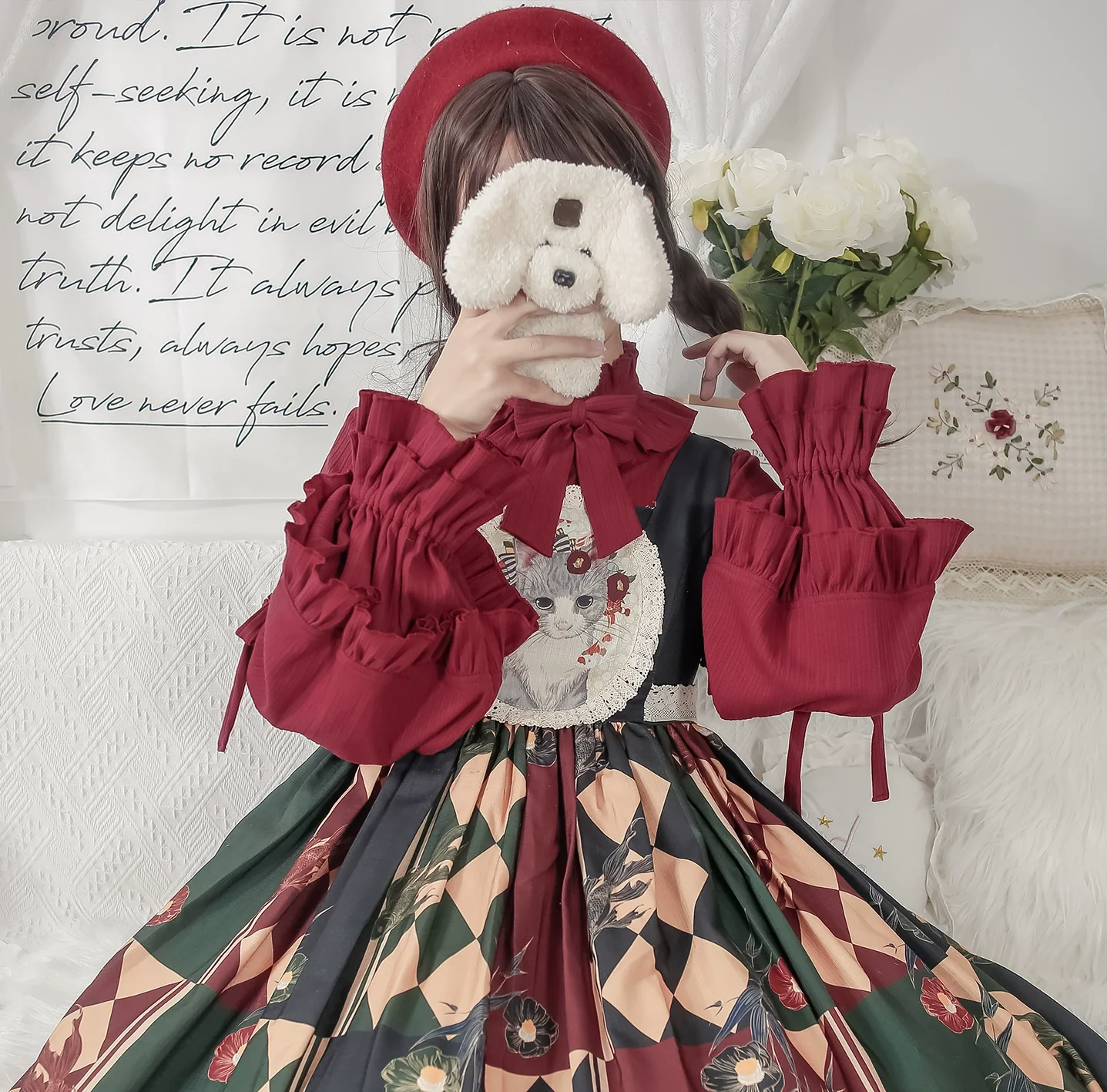 First Snow - Sweet Lolita Sweater Winter Puff Sleeve Knitting Innerwear - Image 28
