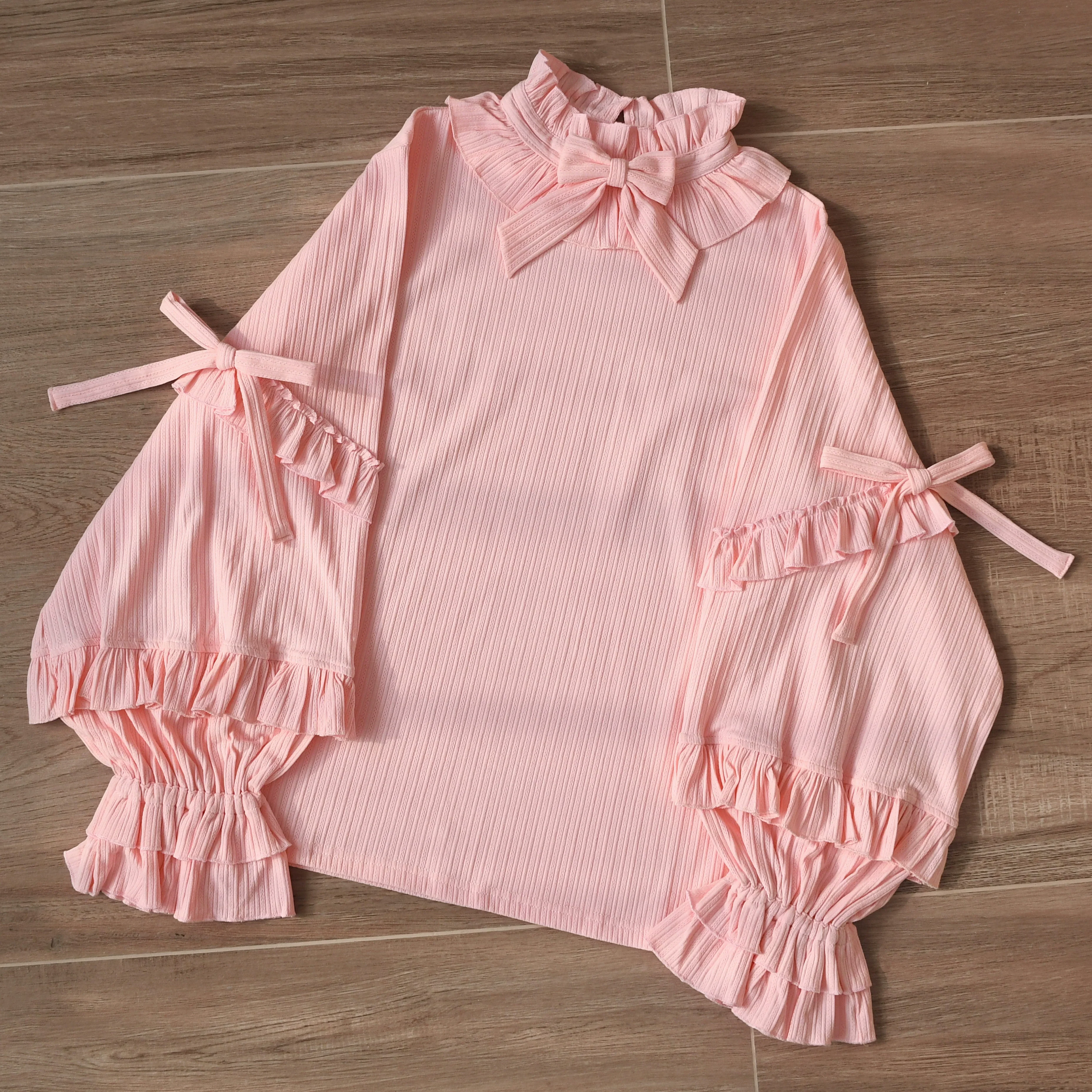 First Snow - Sweet Lolita Sweater Winter Puff Sleeve Knitting Innerwear - Image 53