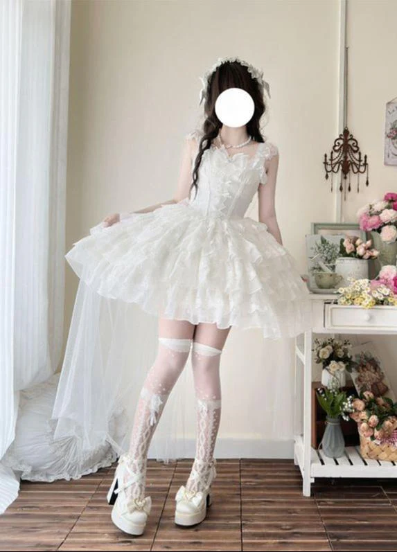 Phoenix Rise - Sweet Lolita Wedding JSK, Bullet Dress Inspired - Image 3