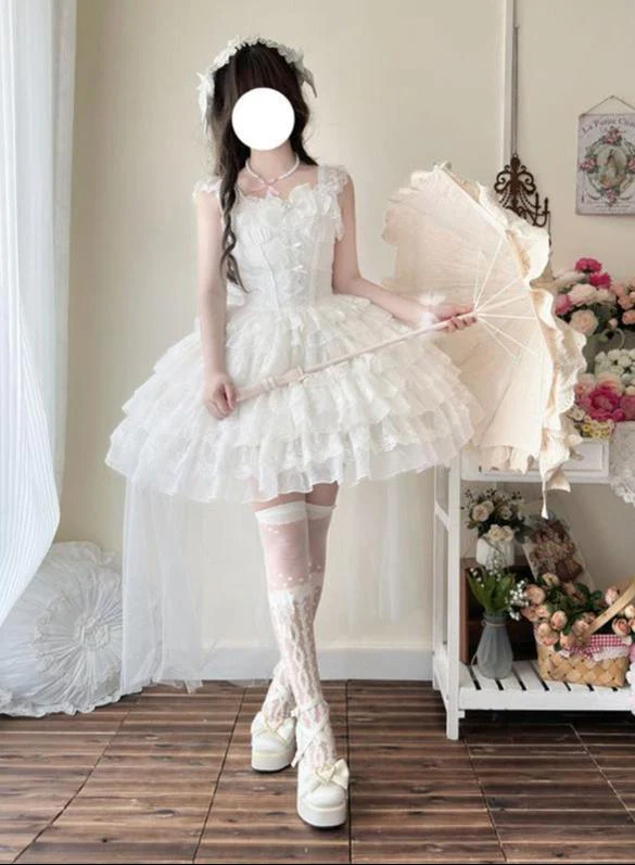 Phoenix Rise - Sweet Lolita Wedding JSK, Bullet Dress Inspired - Image 4