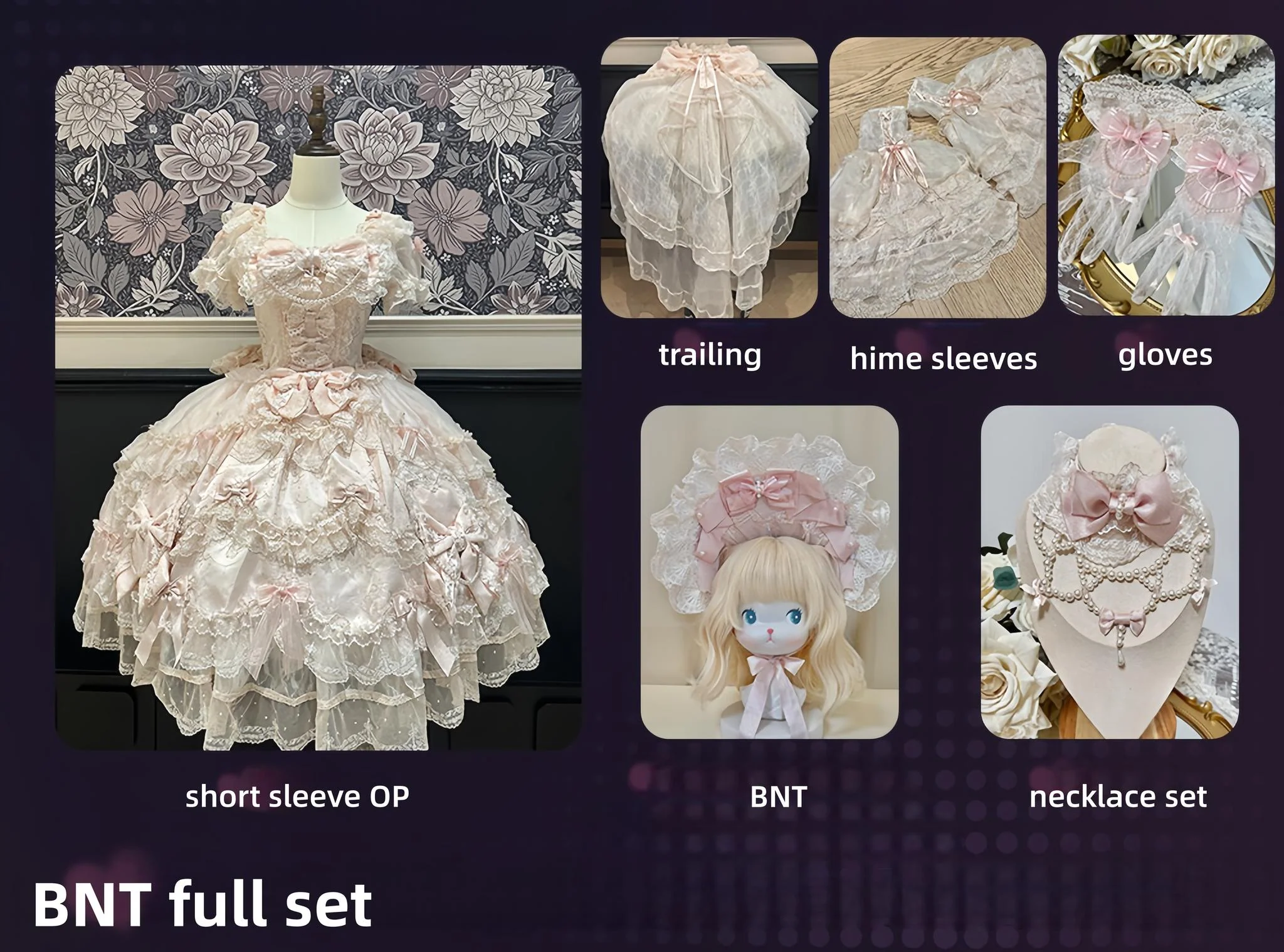 Showa Doll SP - Sweet Lolita Wedding OP Dress, Layered Hem - Image 15