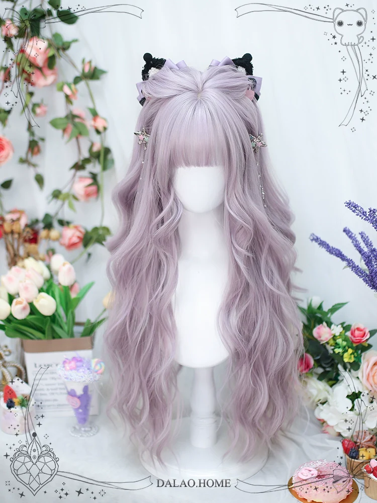Dalao Home - Poi Balls - Sweet Lolita Wig Long Curly Purple Wigs - Image 2