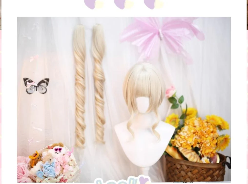 Dalao Home - Sweet Lolita Wig Roman Roll Double Ponytails Wig - Image 3