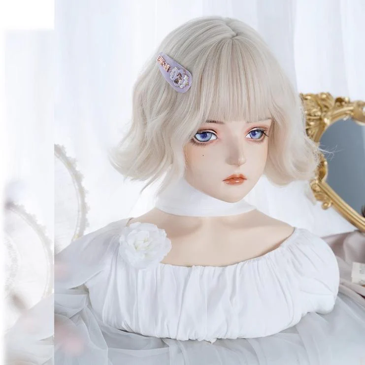 Alicegarden - Sweet Lolita Wigs Short Curly Platinum Color Wigs - Image 11