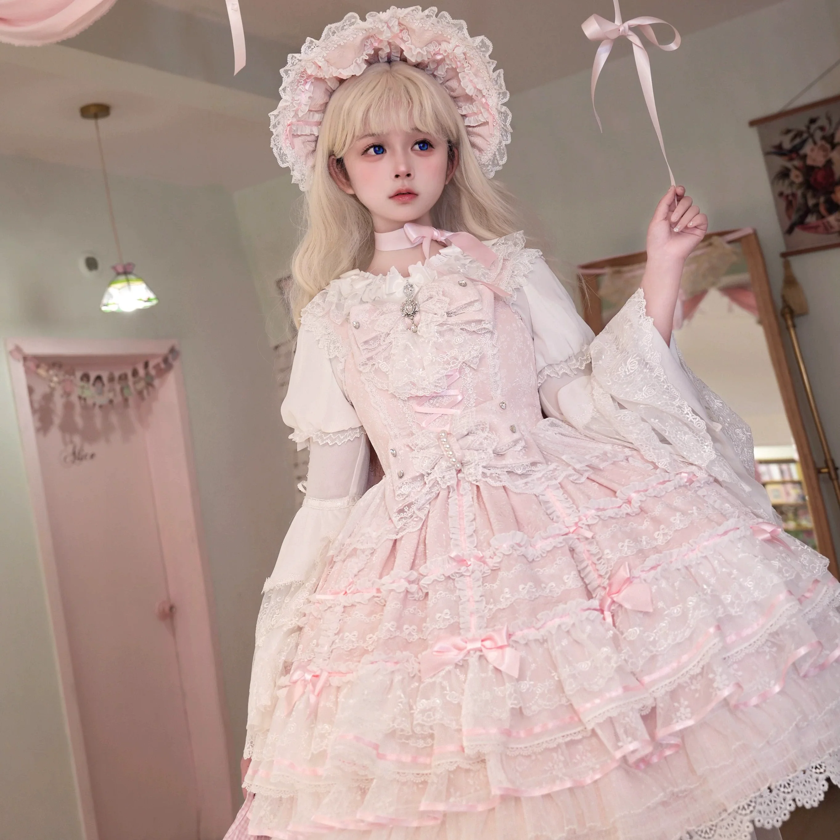 Flower Banquet - Wishing Star - Sweet Wedding Lolita JSK Bridal Lolita Dress - Image 13