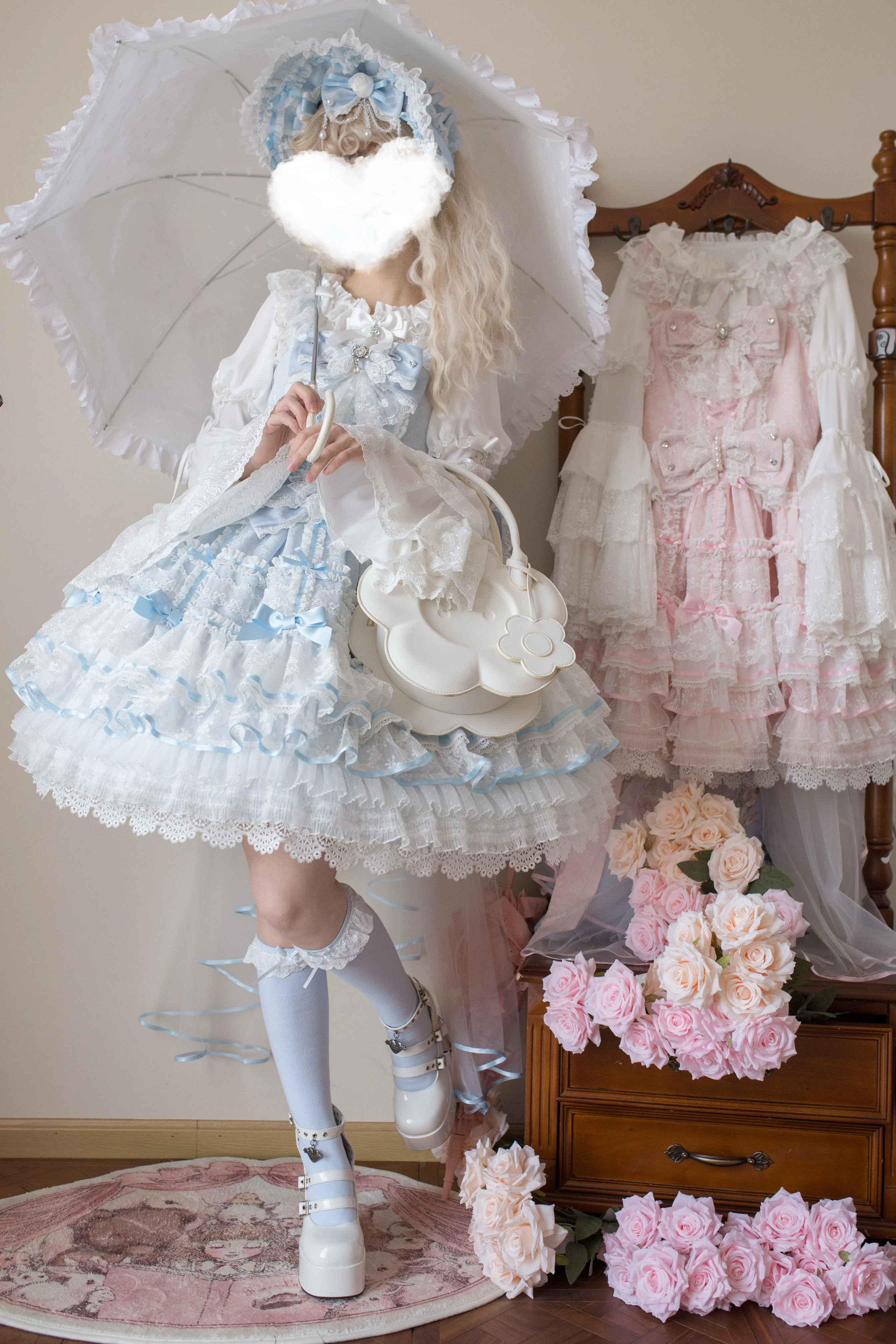 Flower Banquet - Wishing Star - Sweet Wedding Lolita JSK Bridal Lolita Dress - Image 22