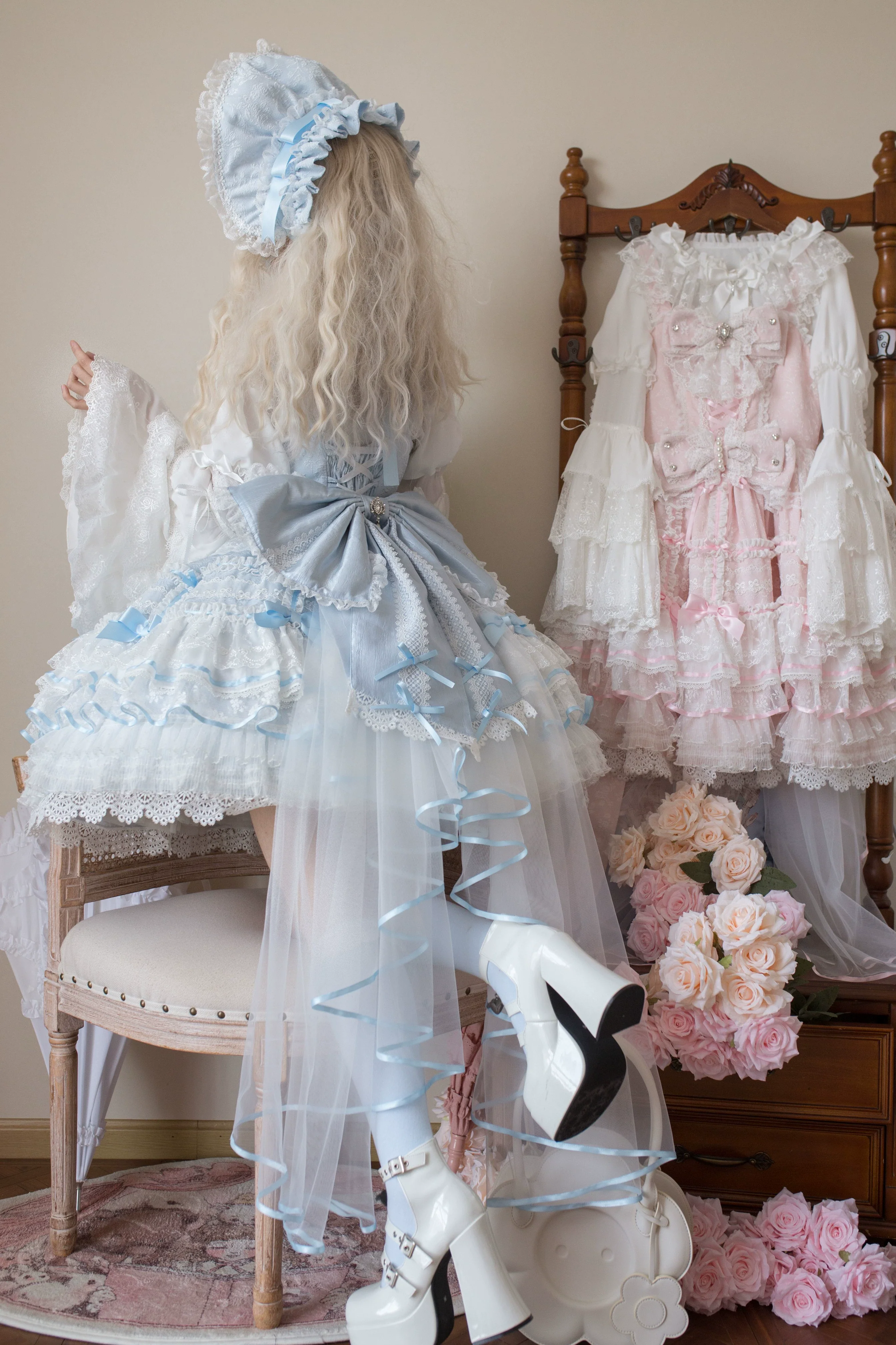 Flower Banquet - Wishing Star - Sweet Wedding Lolita JSK Bridal Lolita Dress - Image 23