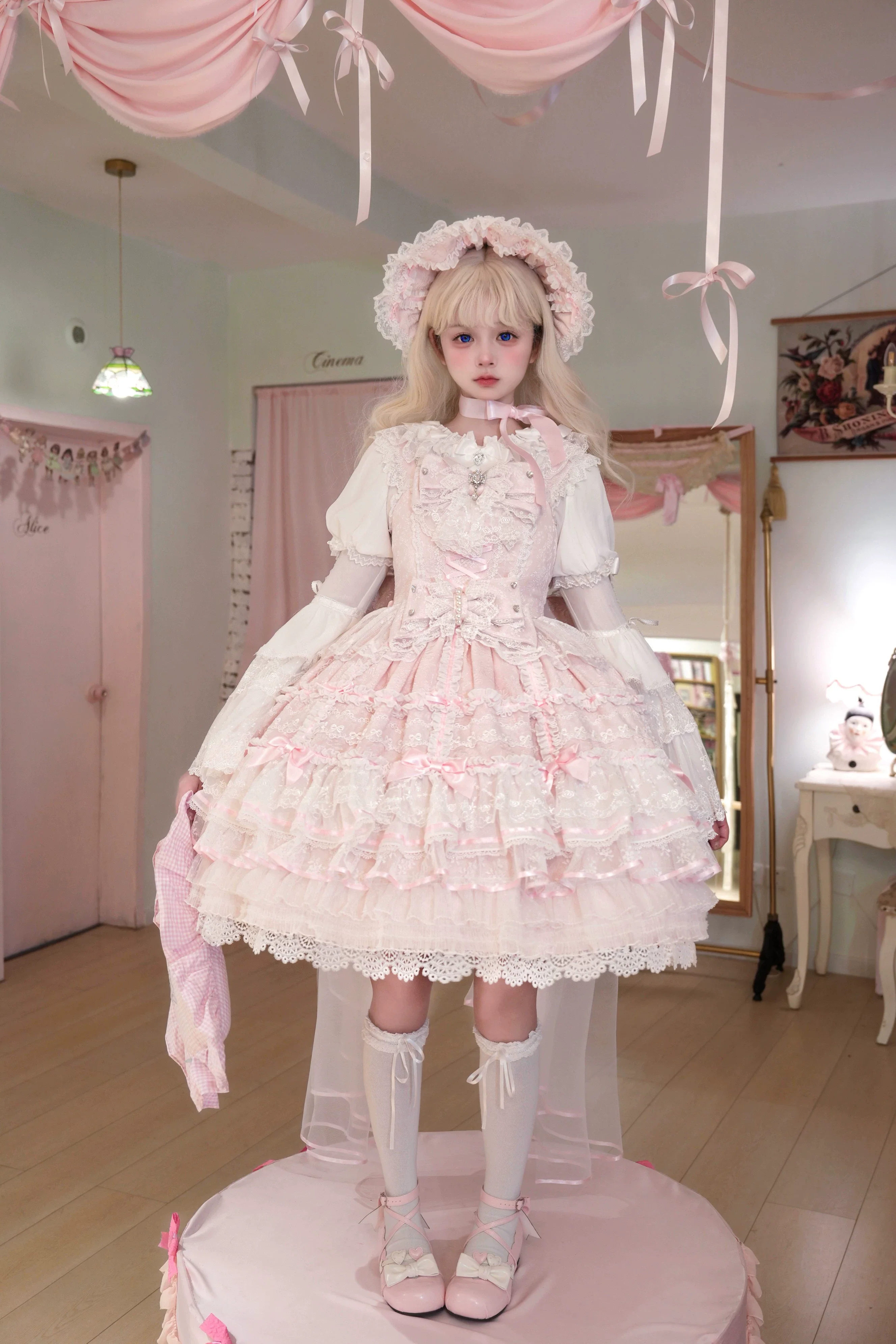 Flower Banquet - Wishing Star - Sweet Wedding Lolita JSK Bridal Lolita Dress - Image 6