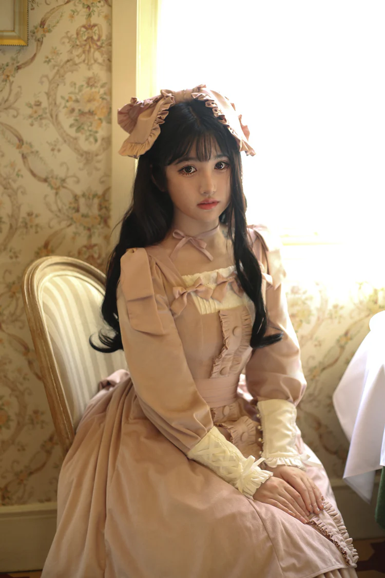 Annie's Gift - Elegant Velvet Lolita OP Dress - Image 19