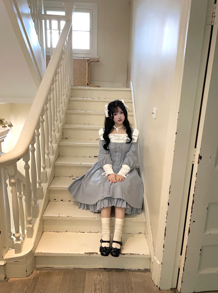 Annie's Gift - Elegant Velvet Lolita OP Dress - Image 25
