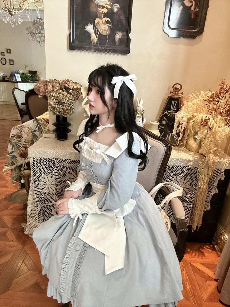 Annie's Gift - Elegant Velvet Lolita OP Dress - Image 5