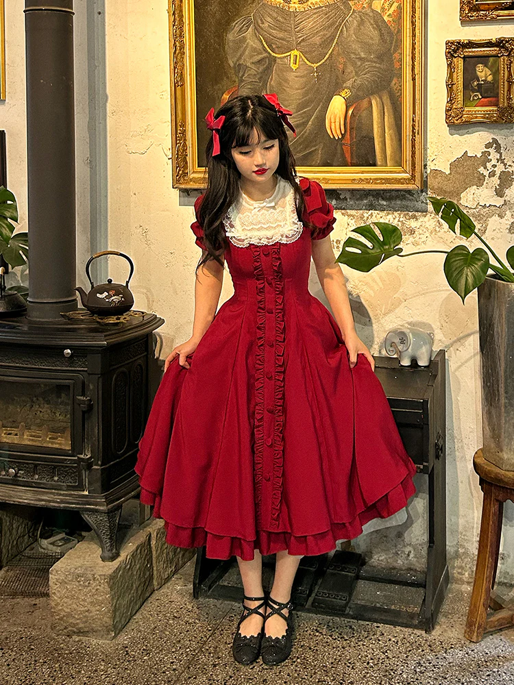 Long Vesion Elegant and Vintage Lolita OP - Image 12