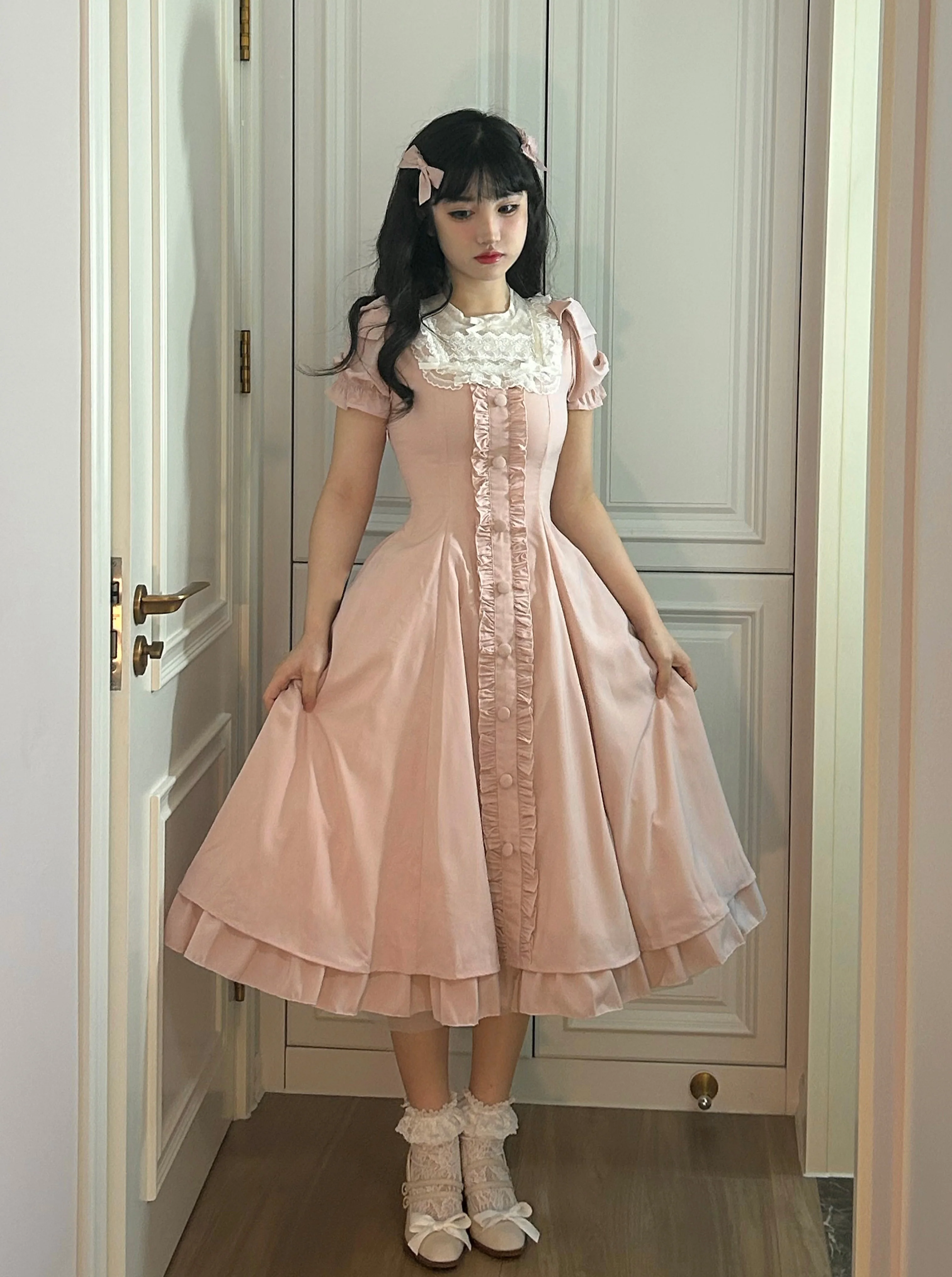 Long Vesion Elegant and Vintage Lolita OP - Image 2