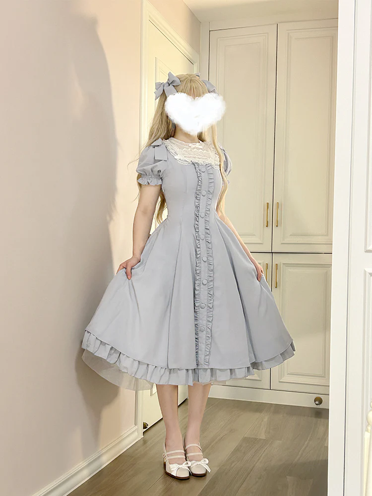Long Vesion Elegant and Vintage Lolita OP - Image 23