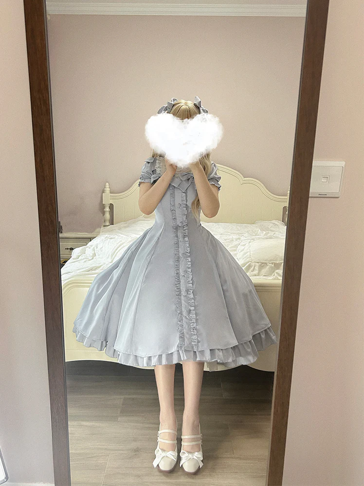 Long Vesion Elegant and Vintage Lolita OP - Image 24