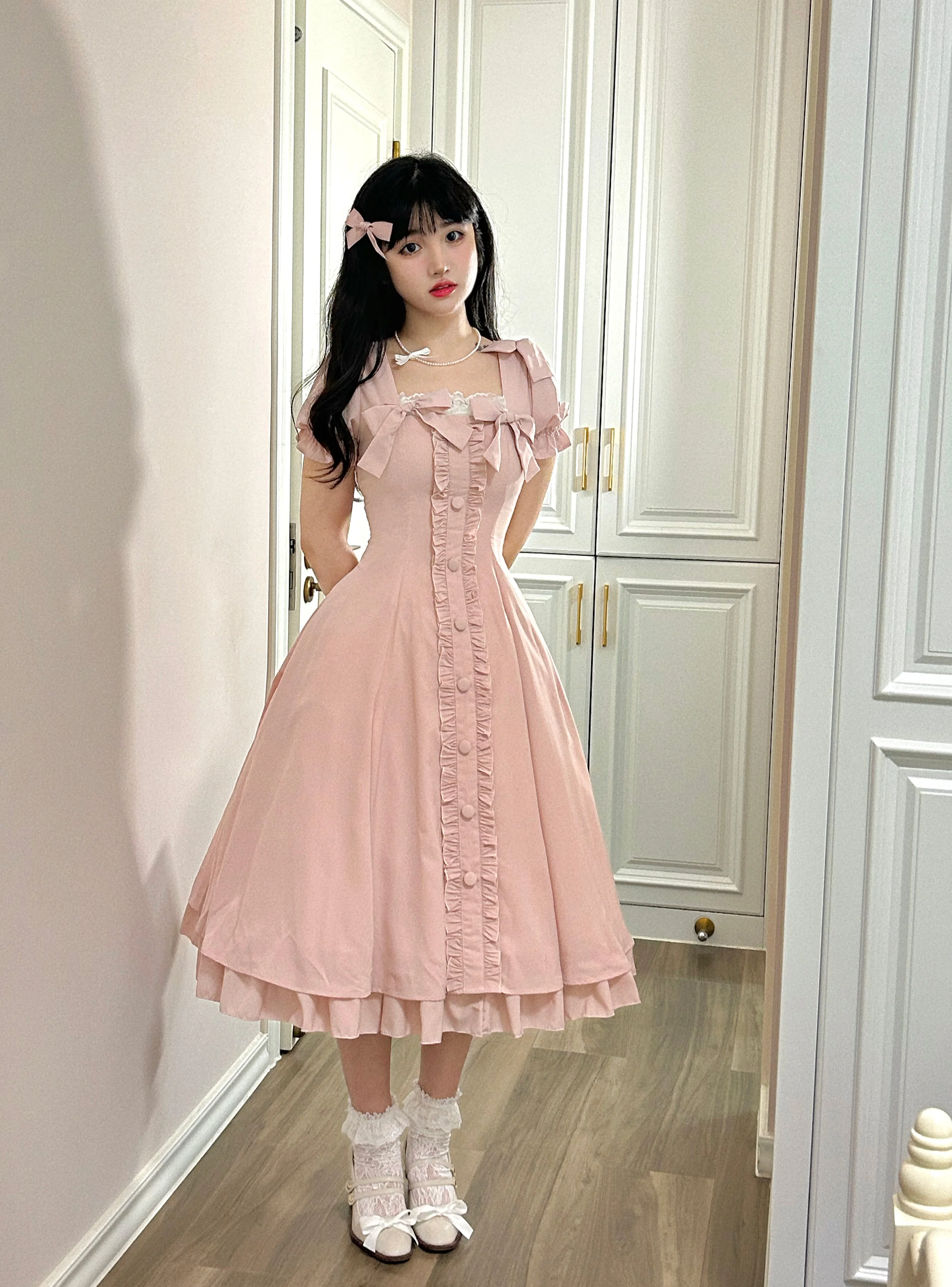 Long Vesion Elegant and Vintage Lolita OP - Image 3