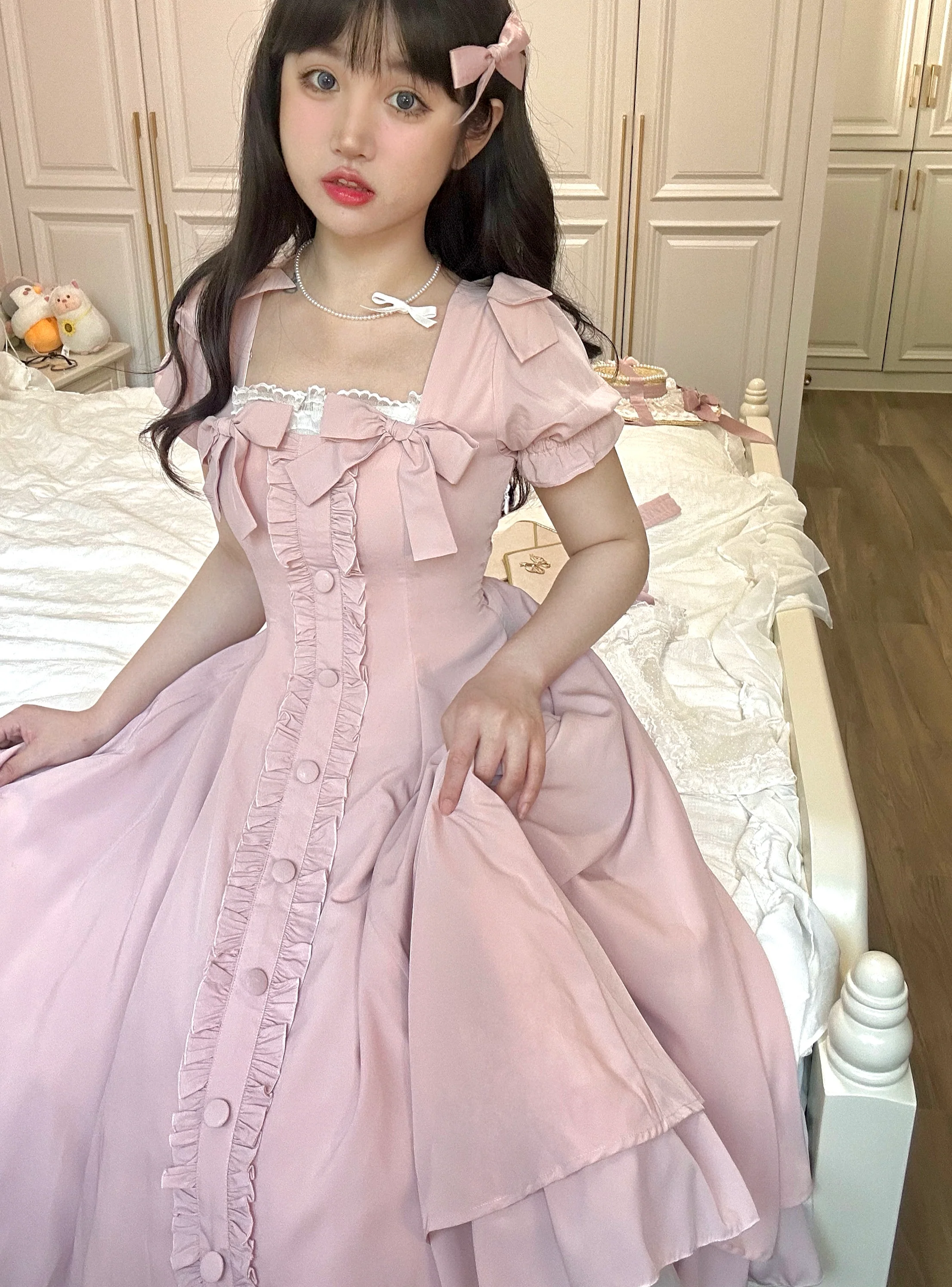 Long Vesion Elegant and Vintage Lolita OP - Image 4