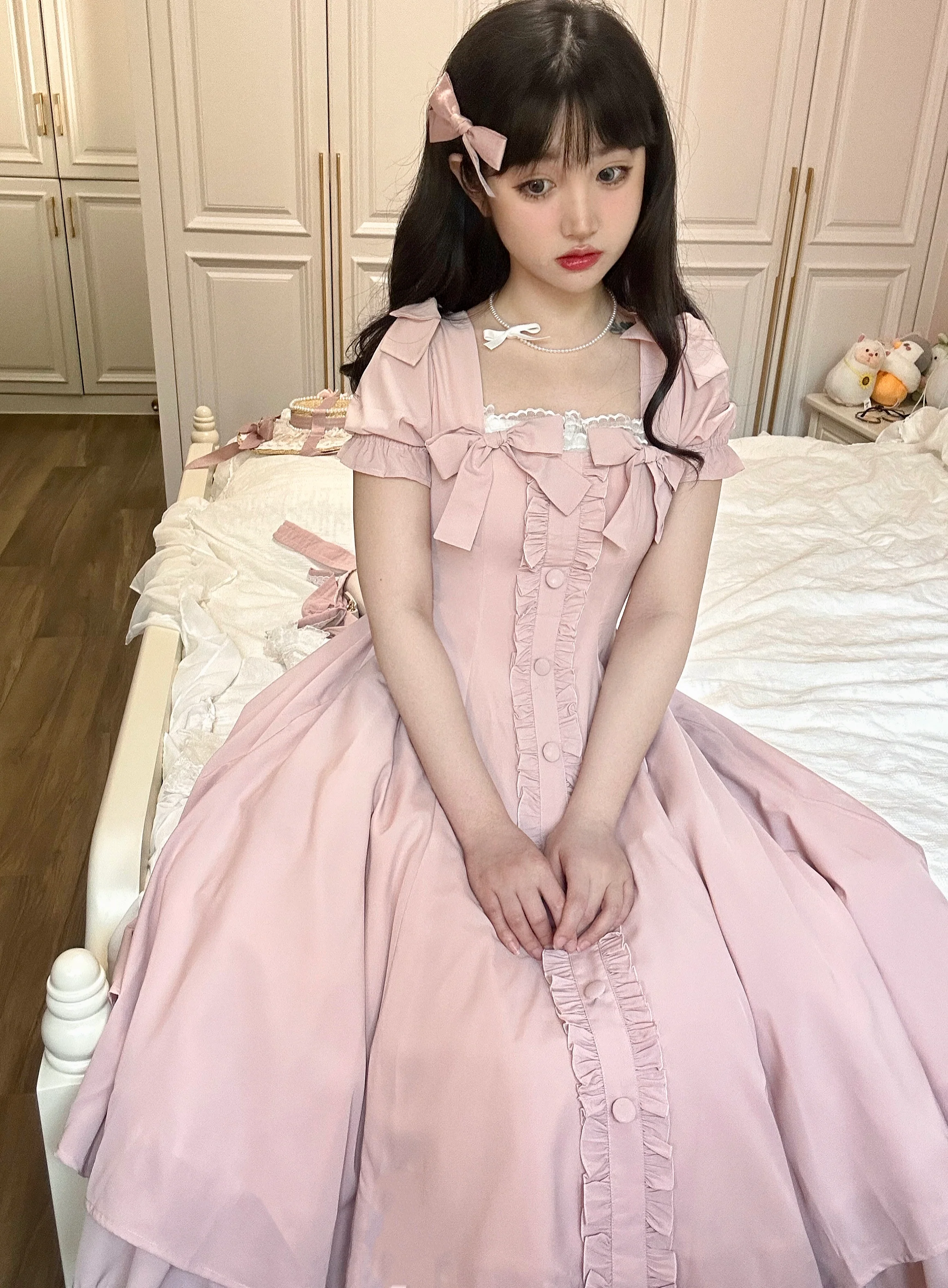 Long Vesion Elegant and Vintage Lolita OP - Image 7