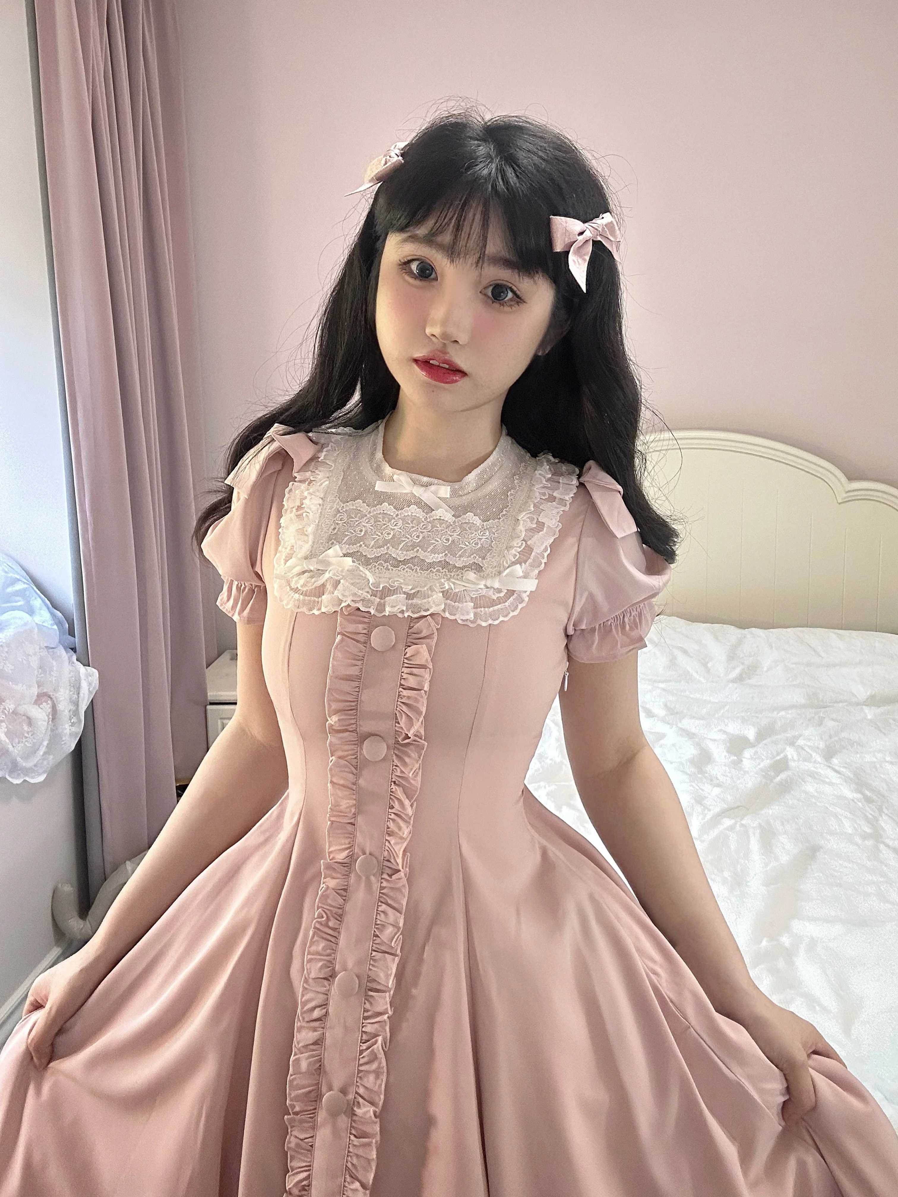 Long Vesion Elegant and Vintage Lolita OP - Image 8
