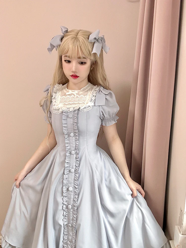 Long Vesion Elegant and Vintage Lolita OP - Image 9
