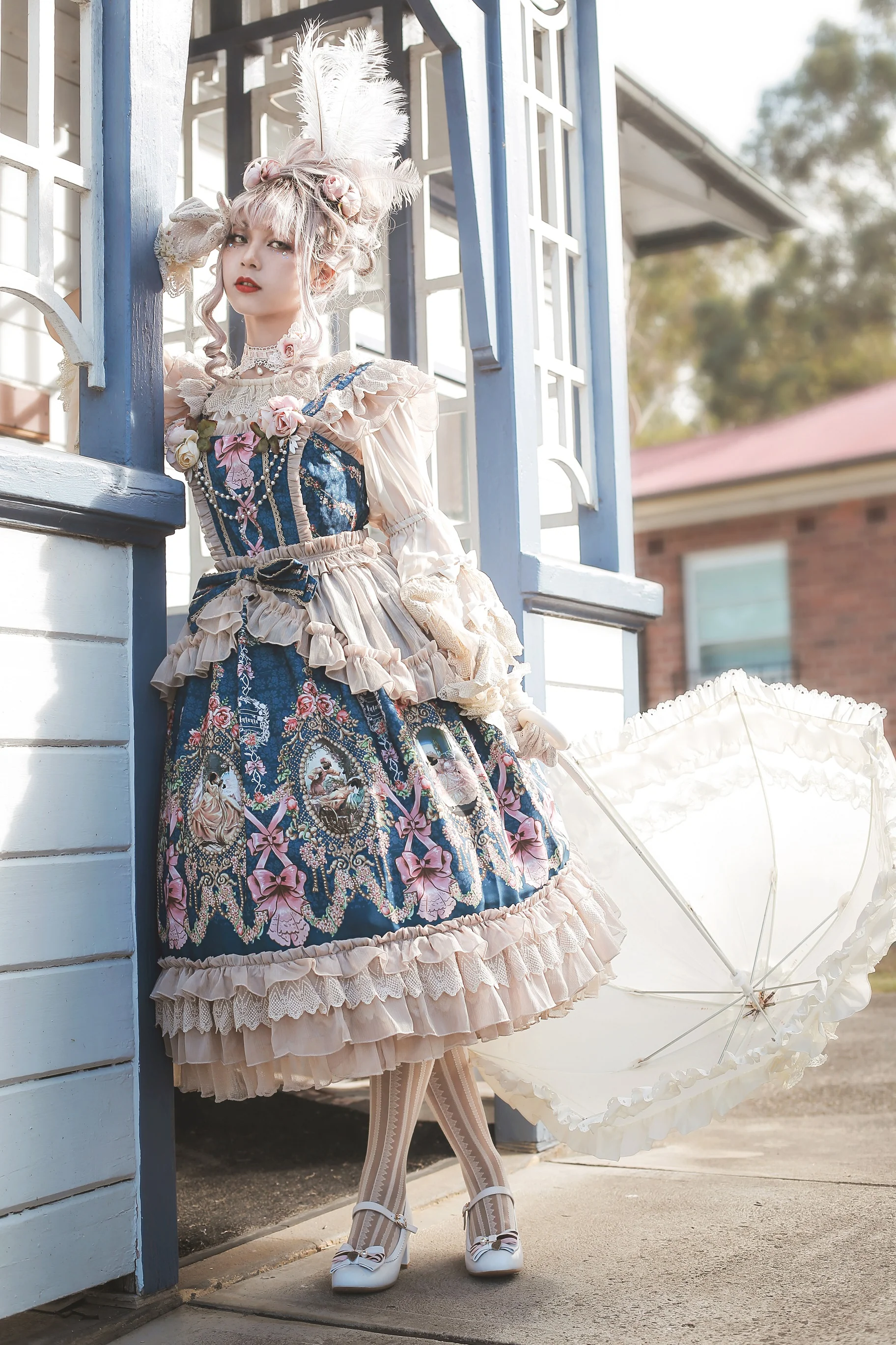 Fairytale Town Prom - Printed Tea Party Classic Lolita JSK Suit - Image 20