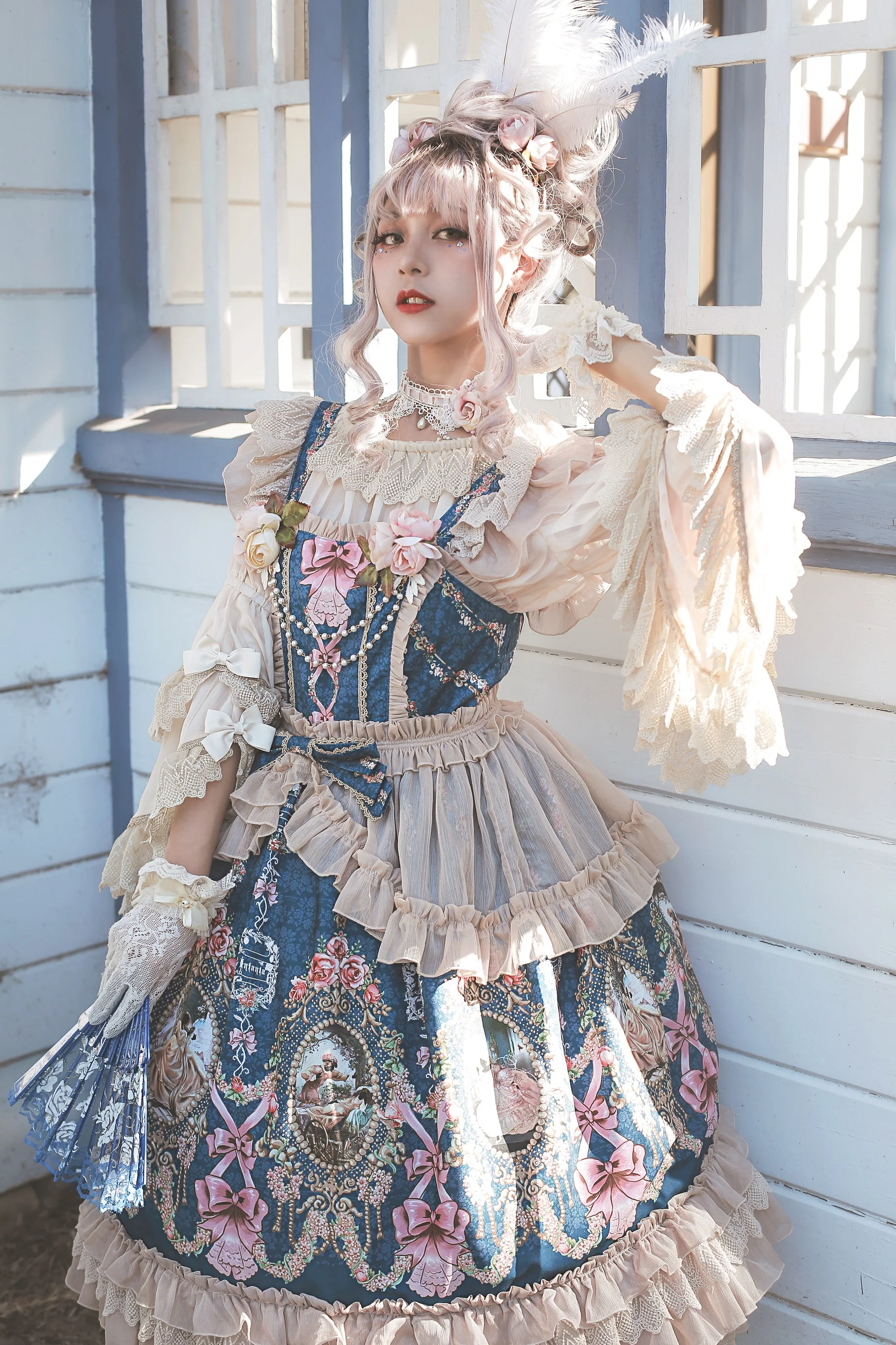 Fairytale Town Prom - Printed Tea Party Classic Lolita JSK Suit - Image 23