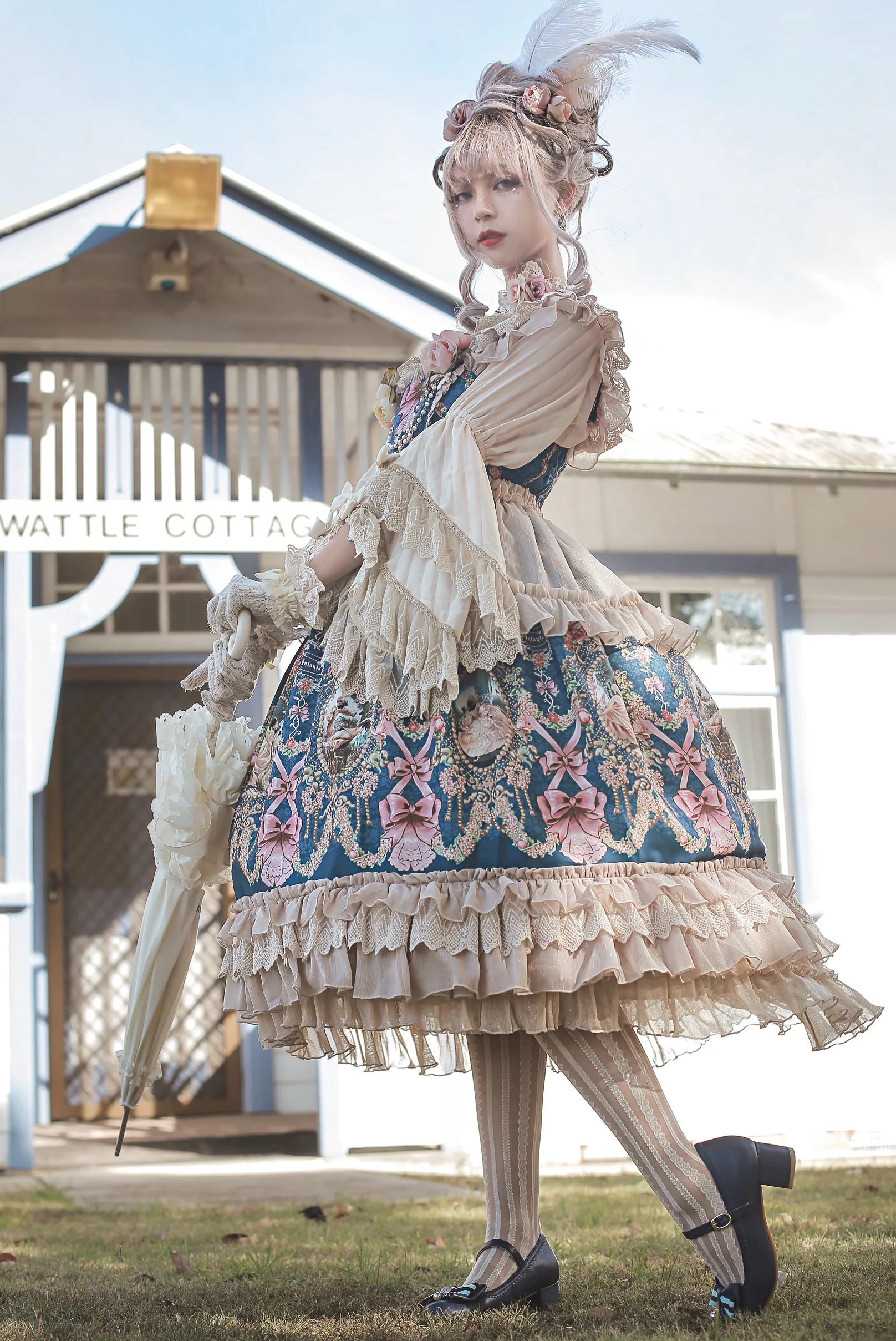 Fairytale Town Prom - Printed Tea Party Classic Lolita JSK Suit - Image 24