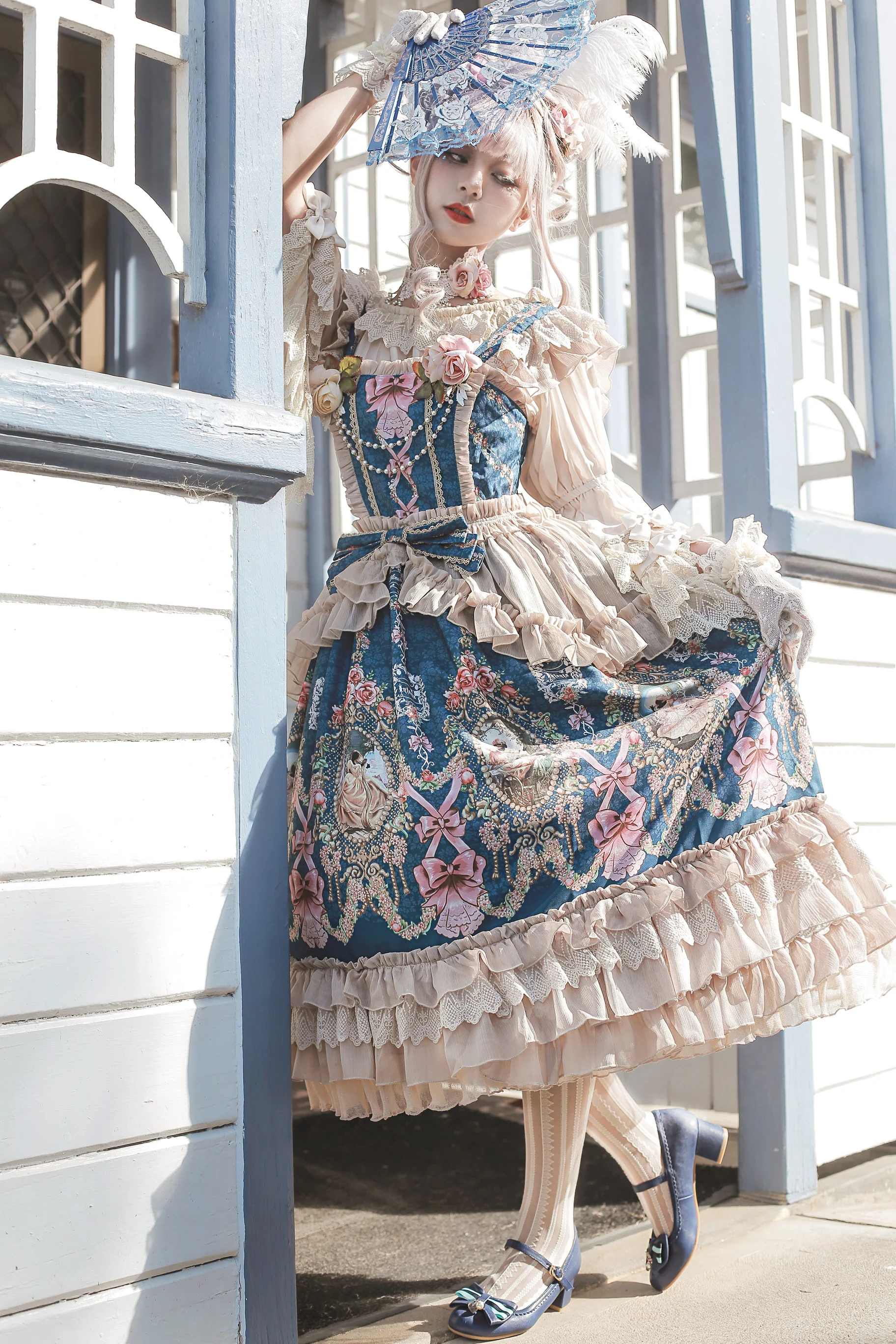 Fairytale Town Prom - Printed Tea Party Classic Lolita JSK Suit - Image 26