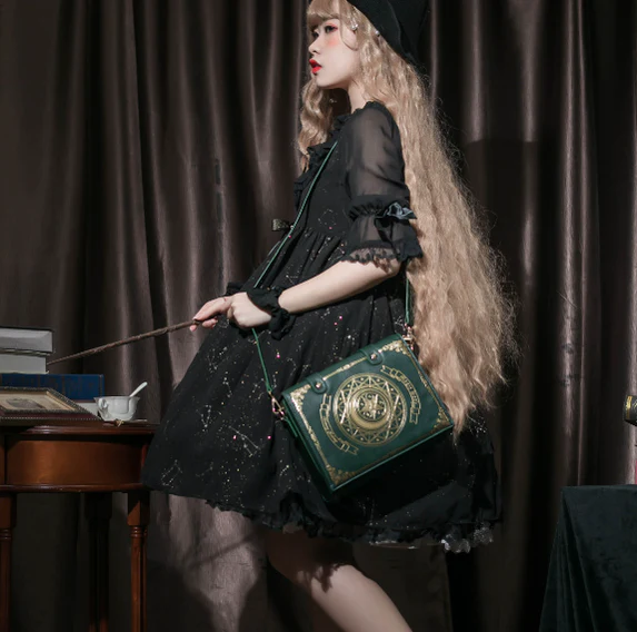 Morning Glory - The Star-Moon Grimoire - Sweet Lolita Crossbody Clamshell bag - Image 17