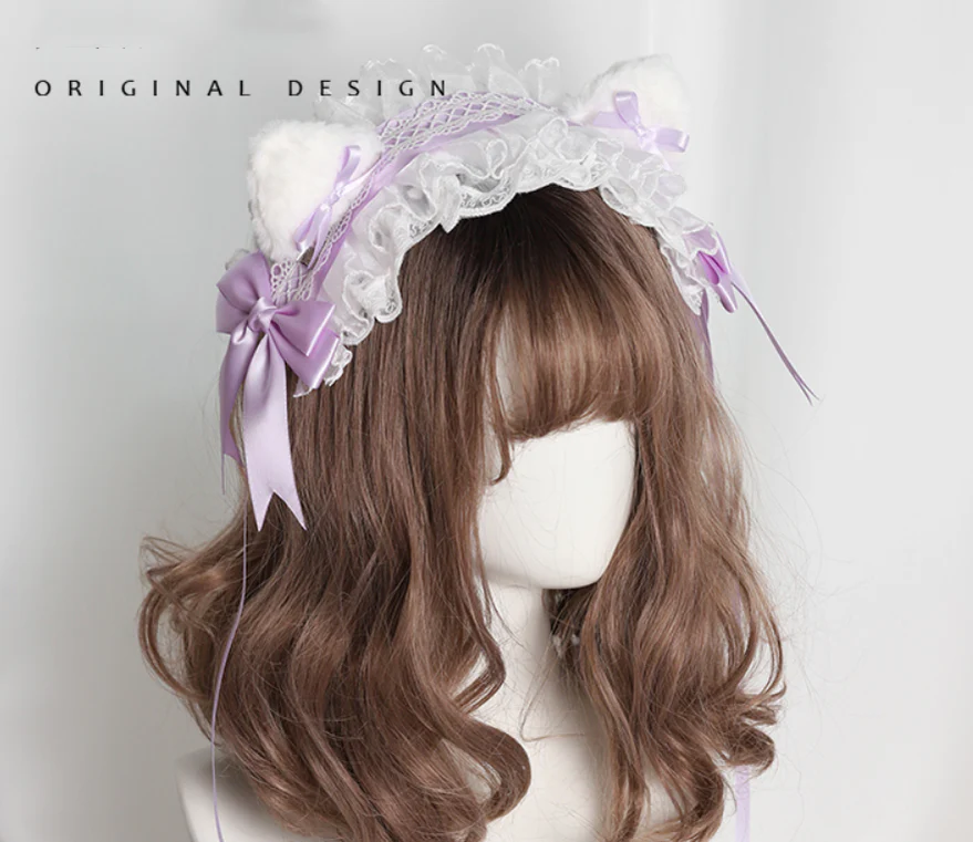 Their Past Decorations - Sweet Lolita Cat Ear Hairband - Image 14
