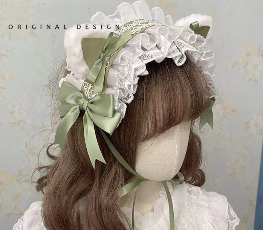 Their Past Decorations - Sweet Lolita Cat Ear Hairband - Image 16