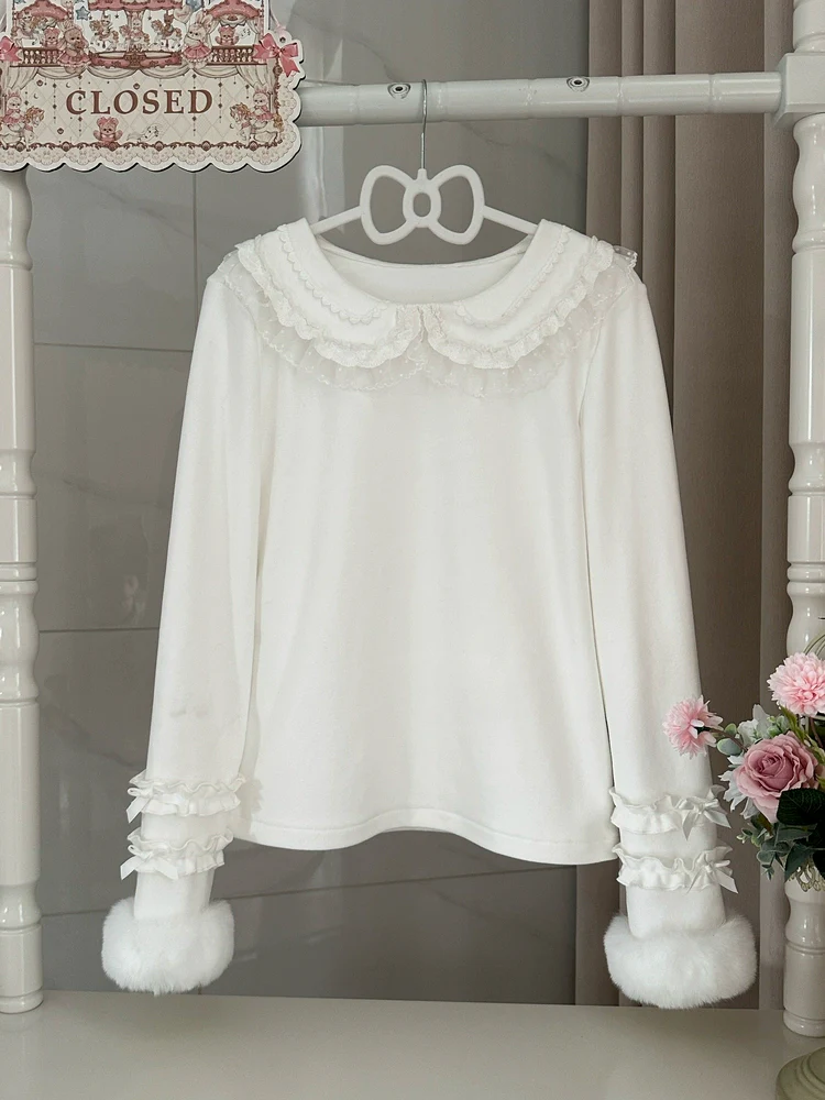 MeowMeow - Sweetheart - Thick Lolita Top, Peter-pan Collar