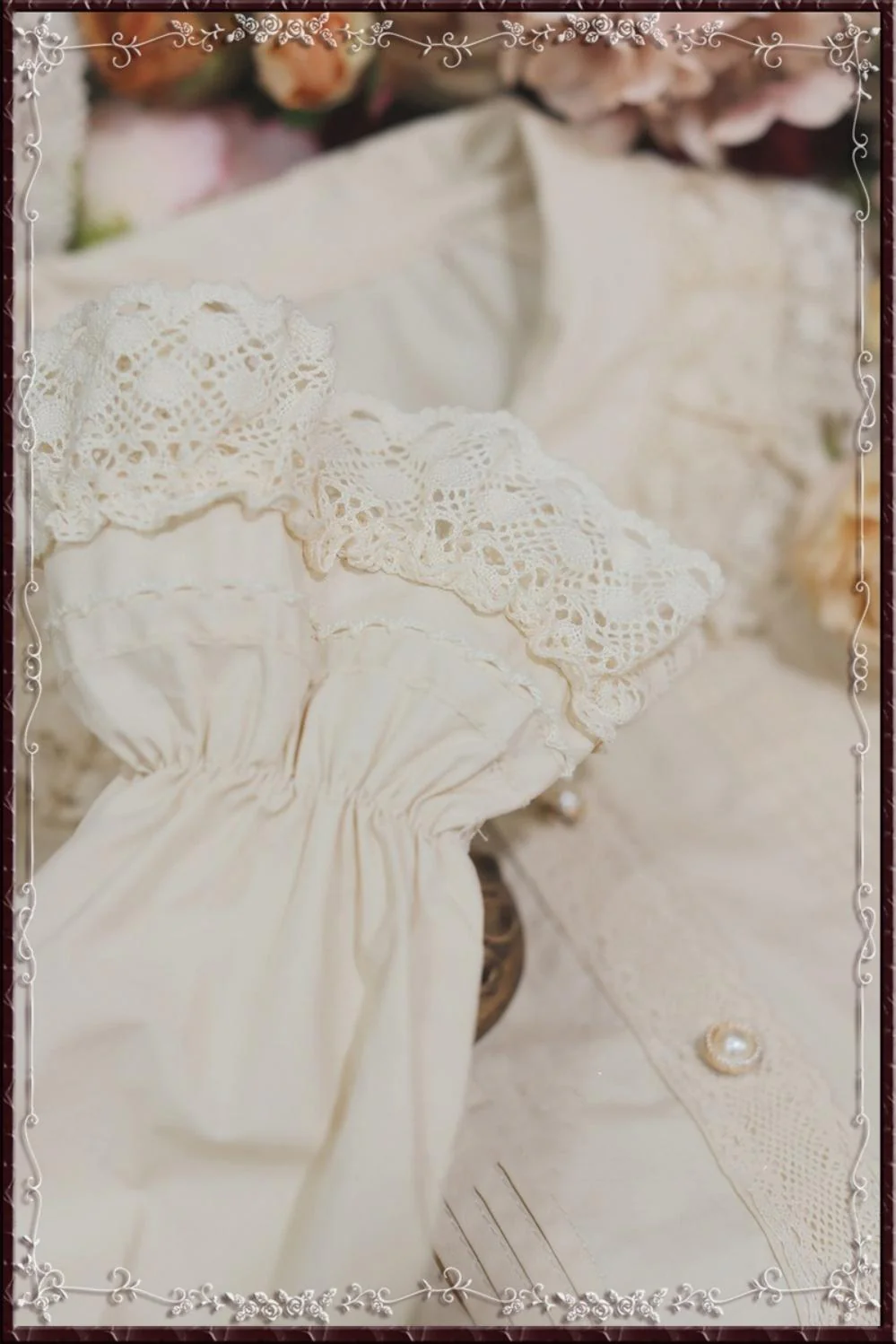 Cotton Retro Lace Lolita Blouse - Image 13