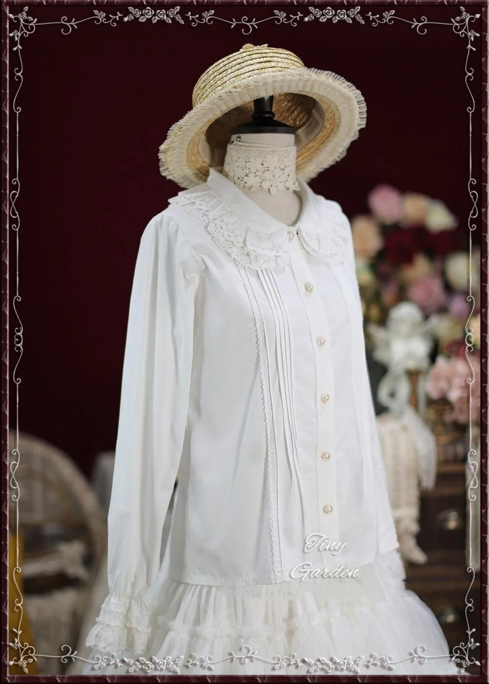Cotton Retro Lace Lolita Blouse - Image 3