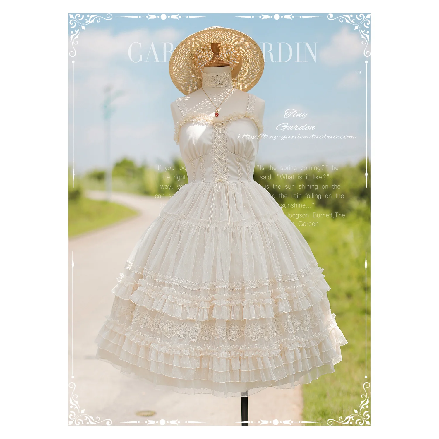 Dream Bouquet - Elegant Lolita Solid Color Jumper Dress - Image 3