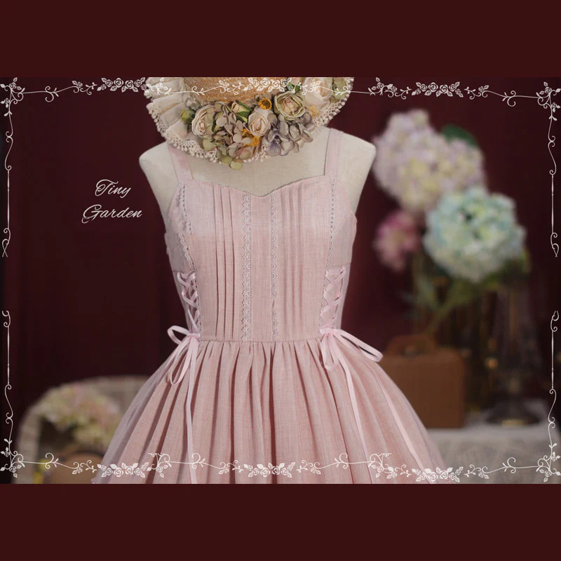 Garden Dance 2.0 - Elegant Lolita JSK Dress, Side Lace-Up - Image 12